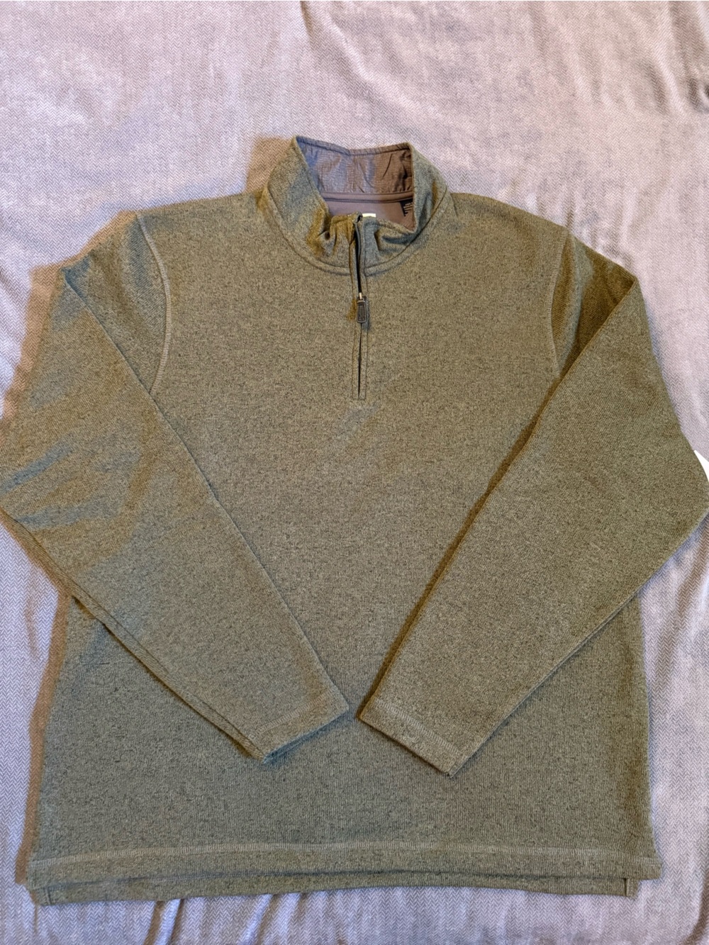 Wrangler Olive Green Quarter-Zip Pullover Sweater